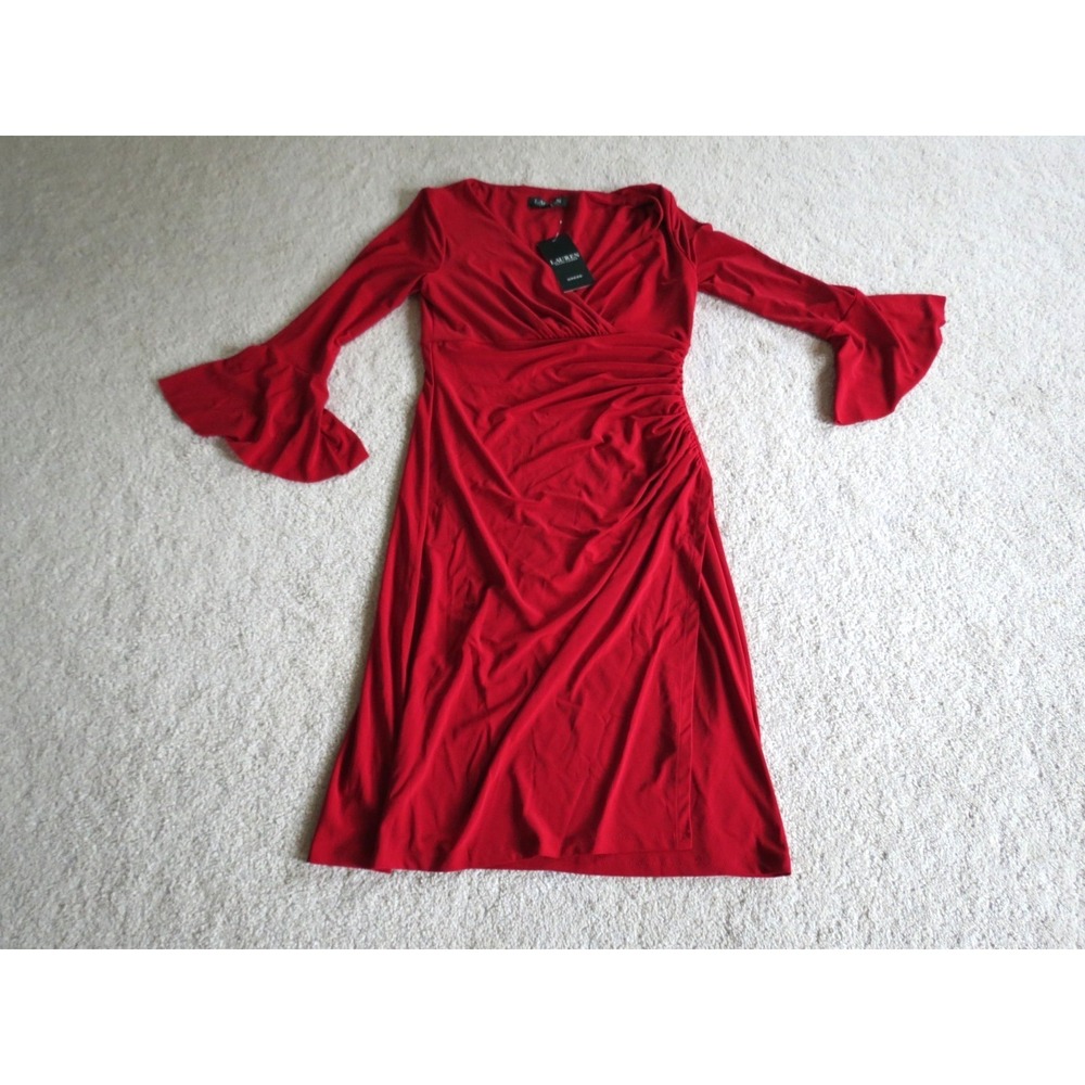 Lauren Ralph Lauren Essentials Red Dress Size 4 NWT